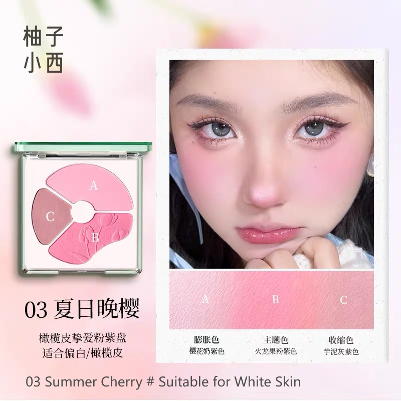 CCSHEER Three Colors Powder Blusher